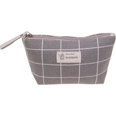 Handmade Kosmetická taška šedá kostka – Zboží Dáma