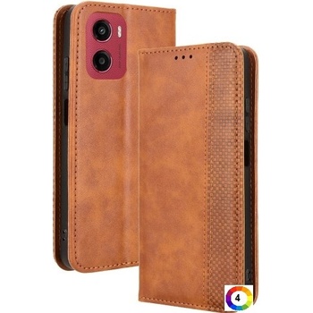 Motorola Moto G05 4G / E15 4G Retro Texture Wallet Калъф и Протектор