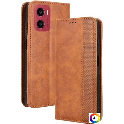 Motorola Moto G05 4G / E15 4G Retro Texture Wallet Калъф и Протектор