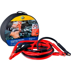 HELLA jumper cable - car jumper cable - 5.0 meters - starter cable for petrol and diesel engines - with carrying bag - 8KS 236 694-001 (8KS 236 694-001)