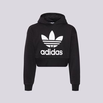 Adidas Суитчър С Качулка Cropped Girl детски Дрехи Суичъри IJ9719 Черен 164 (IJ9719)