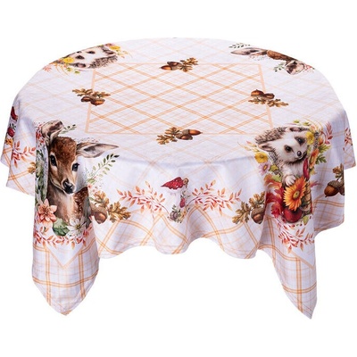 decoDoma Středový ubrus LESNÍ ZVÍŘÁTKA 85x85cm – Zboží Dáma
