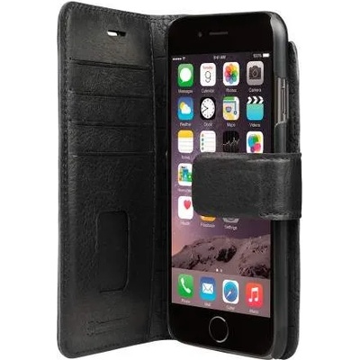 Bugatti Zurigo Booklet Case - кожен калъф (естествена кожа), тип портфейл за iPhone SE (2022), iPhone SE (2020), iPhone 8, iPhone 7 (черен)