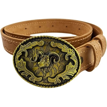 Стилен кожен колан от телешки бланк с избор между няколко варианта (6655)