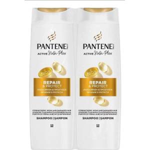 Pantene Комплект 2 x Шампоан Pantene Pro-V Repair & Protect, За чуплива и суха коса, 400 мл (841634)