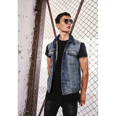 Urban Classics Мъжко дънково яке без ръкави в светлосиньо Urban Classics Denim VestUB-TB514-00344 - Светлосин, размер 5XL