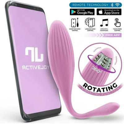 InToYou App Series Vibrating & Rotating Egg with Beads & App Purple