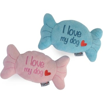 Camon Играчка за куче - плюшен бонбон " I love my dog" 15см (AH023)