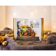 MagicHome Dekorácia Betlehem v knihe farebná 3 LED 3xAA interiér