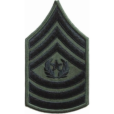 Nášivka: Hodnost US ARMY rukávová Command Sergeant Major olivová | černá