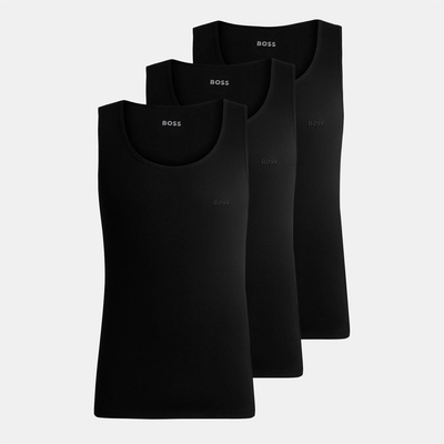 Boss Потник Boss Men's Classic Ribbed Tank Top 3-Pack Cotton Construction - Black 001