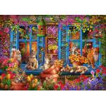 Bluebird Puzzle - Puzzle Window Shelf Cats - 500 piese
