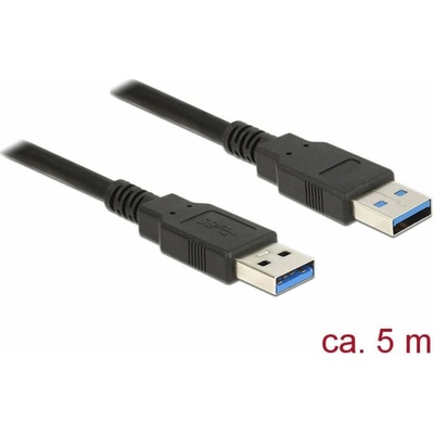 Delock 85064 USB 3.0 A (M) - USB 3.0 A (M), 5m, černý