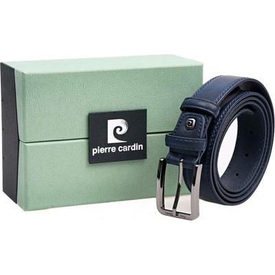 Pierre Cardin pánský kožený opasek Modrá 2508-GG33-BLU