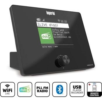Imperial DABMANI420BK компактно хибридно радио (интернет, DAB+, FM Hi-Fi тунер) с Bluetooth (DABMANI420BK)