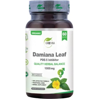 Grewia Damiana Leaf PDE-5 Inhibitor 1000 mg [60 капсули]