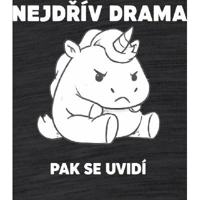 123TRIKO termoska Nejdřív drama, V2, bílý potisk 500 ml