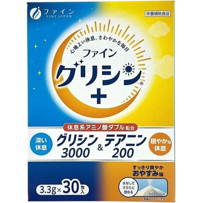 Fine Japan Глицин + L-теанин, 30 сашета, Fine Japan (012134 (000454) FJ)