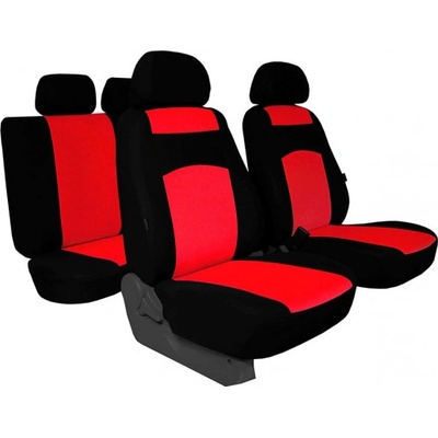 Autopoťah Pok-ter Classic plus červeno-čierne frote-textil
