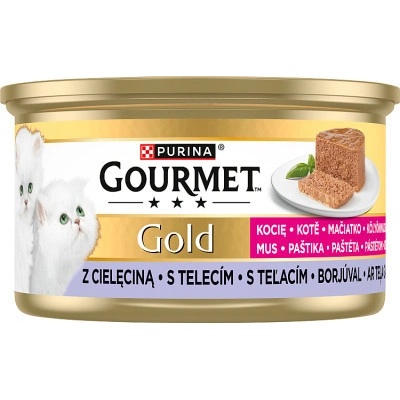 Gourmet Gold cat Kitten s teľacím 85 g