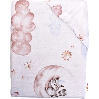 Baby Nellys bavlna prestieradlo Sweet Dreams biela 70x140