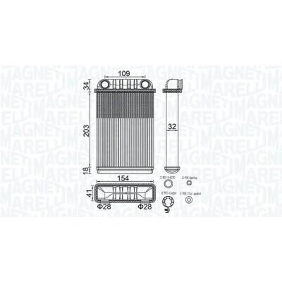 Výměník tepla, vnitřní vytápění MAGNETI MARELLI 350218512000