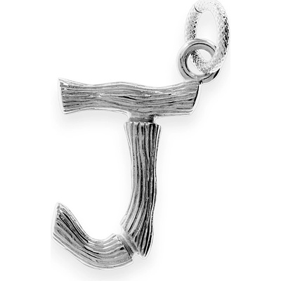 MPM Ocelový unisex nerezový přívěsek "J" 70213 stříbrné barvy