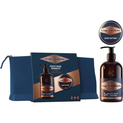 Gillette King C. 3in1 Perfect Beard Regimen Kit Подаръчен комплект (80807381)