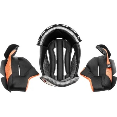 lícnica a klobouk pro přilby Cross Cup Two/Sonic, CASSIDA černá/šedá/oranžová, vel. 2XL