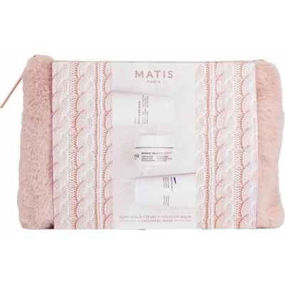 Matis Paris Sensi Cold Set o chranný klimatický krém 50 ml + balzám na rty 8 g + regenerační maska na ruce a nohy 50 ml dárková sada