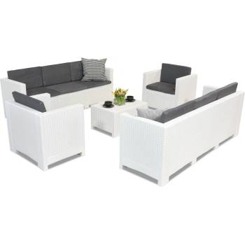 BICA Техноратанови мебели Colorado Coffee 8 бял Bica (BCCOLCOF8BL)