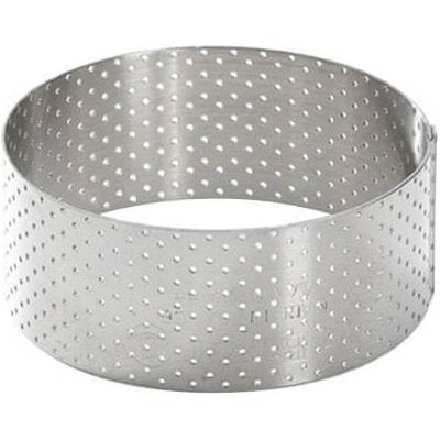 de Buyer 3098.00 Pečící rám kruhový perforovaný děrovaný průměr 8,5 cm výška 3,5 cm rovná hrana