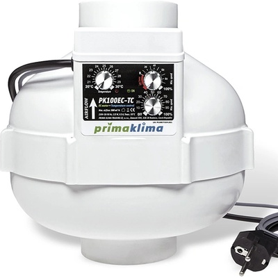Prima Klima EC Вентилатор PK100EC-TC с контролер на темп. Ø100mm 580m3/h