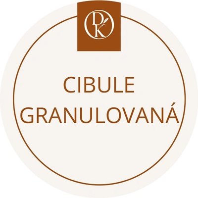 Davídkovo koření Etiketa Cibule granulovaná béžová průměr 4,5 cm 1 ks