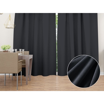 Biante Zamatový záves Velvet Prémium SVP-004 Antracitovo sivý - šírka 270 cm 270x200 cm