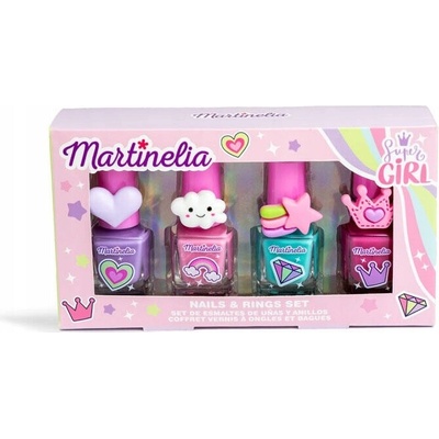Martinelia Sada laků na nehty a prstýnků pro děti mix 4x5 ml