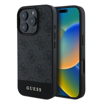 Image 1 of GUESS Защитен калъф Guess 4G Stripe за iPhone 16 Pro, сив