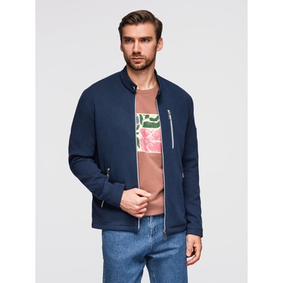 Ombre Clothing Мъжко структурирано яке със стойче - тъмно син V1 OM-JANP-0229 Ombre Clothing Ombre Clothing | Sin | МЪЖЕ | S
