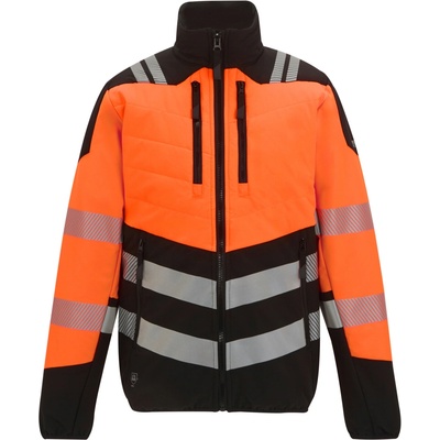 Regatta Unisex reflexná hybridná bunda X-Pro TRA953 Black/Orange