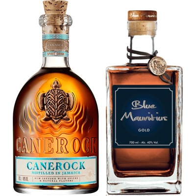 Canerock + Blue Mauritius Gold Rum 40% 2 x 0,7 l (set)