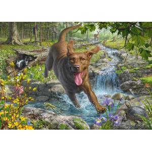 Schmidt Spiele - Puzzle Fredrickson: Retriever in Spring - 1 000 piese