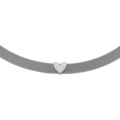 Liu.Jo Štýlový oceľový náhrdelník choker so srdiečkom symbols LJ1865