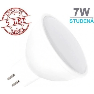 Optonica LED žárovka MR16 7W, P20, 600lm, Studená bílá