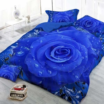 Xpose 3D obliečky RUŽA modré 140x200 70x90
