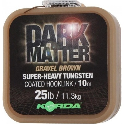 Korda Šnúra Dark Matter Tungsten Coated Braid Gravel Brown 10m 25lb