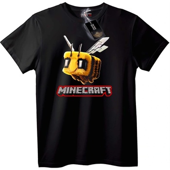 NOONEBRAND Тениска Пчела от Minecraft - S, Black