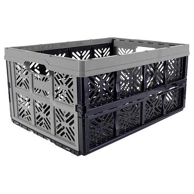 přepravka 48x35x24cm sklád., sever.šedá, nosn.16kg, plast – Zboží Dáma