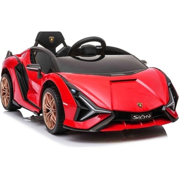 Lean Cars Elektrické autíčko Lamborghini Sian 2x45W MOTOR 1x12V4,5Ah BATÉRIA 2022 ČERVENÉ