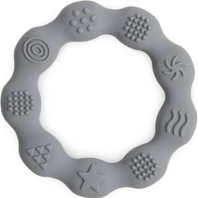 Malý Ježko silikon hryzadlo Morská Vlna grey