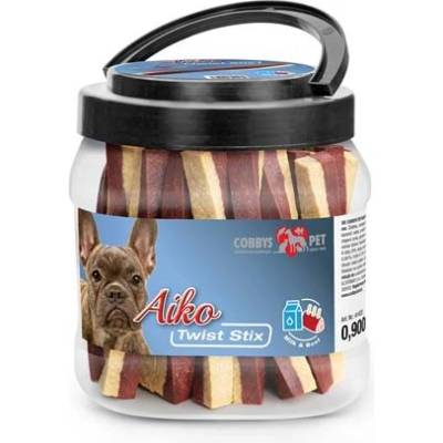 COBBYS PET AIKO Twist Stix 12 cm Mlieko+Hovädzina 1 ks